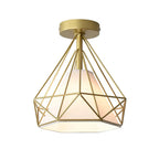 Creative Iron LED Semi Flush Lamp Fixture for Indoor Lighting