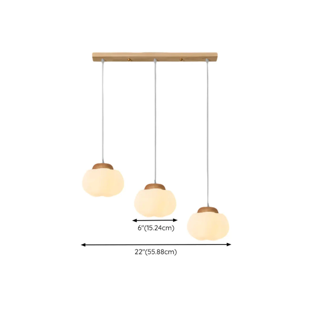 Glam Pumpkin Shape Pendant Light with Adjustable Hanging