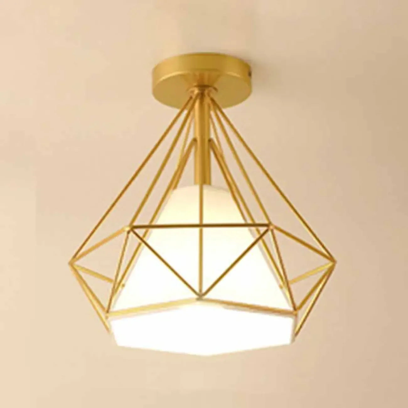 Creative Iron LED Semi Flush Lamp Fixture for Indoor Lighting
