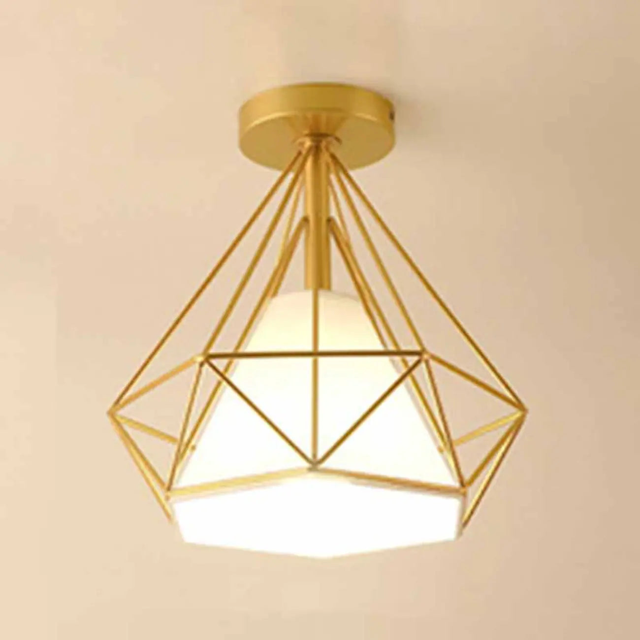 Creative Iron LED Semi Flush Lamp Fixture for Indoor Lighting