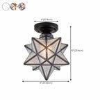 Creative Iron LED Semi Flush Lamp Fixture for Indoor Lighting