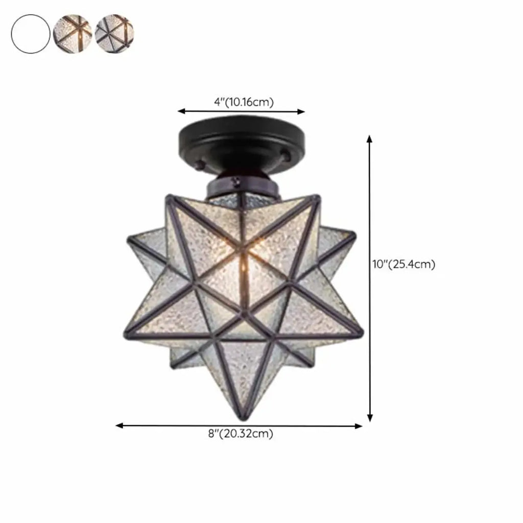 Creative Iron LED Semi Flush Lamp Fixture for Indoor Lighting