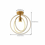 Creative Iron LED Semi Flush Lamp Fixture for Indoor Lighting
