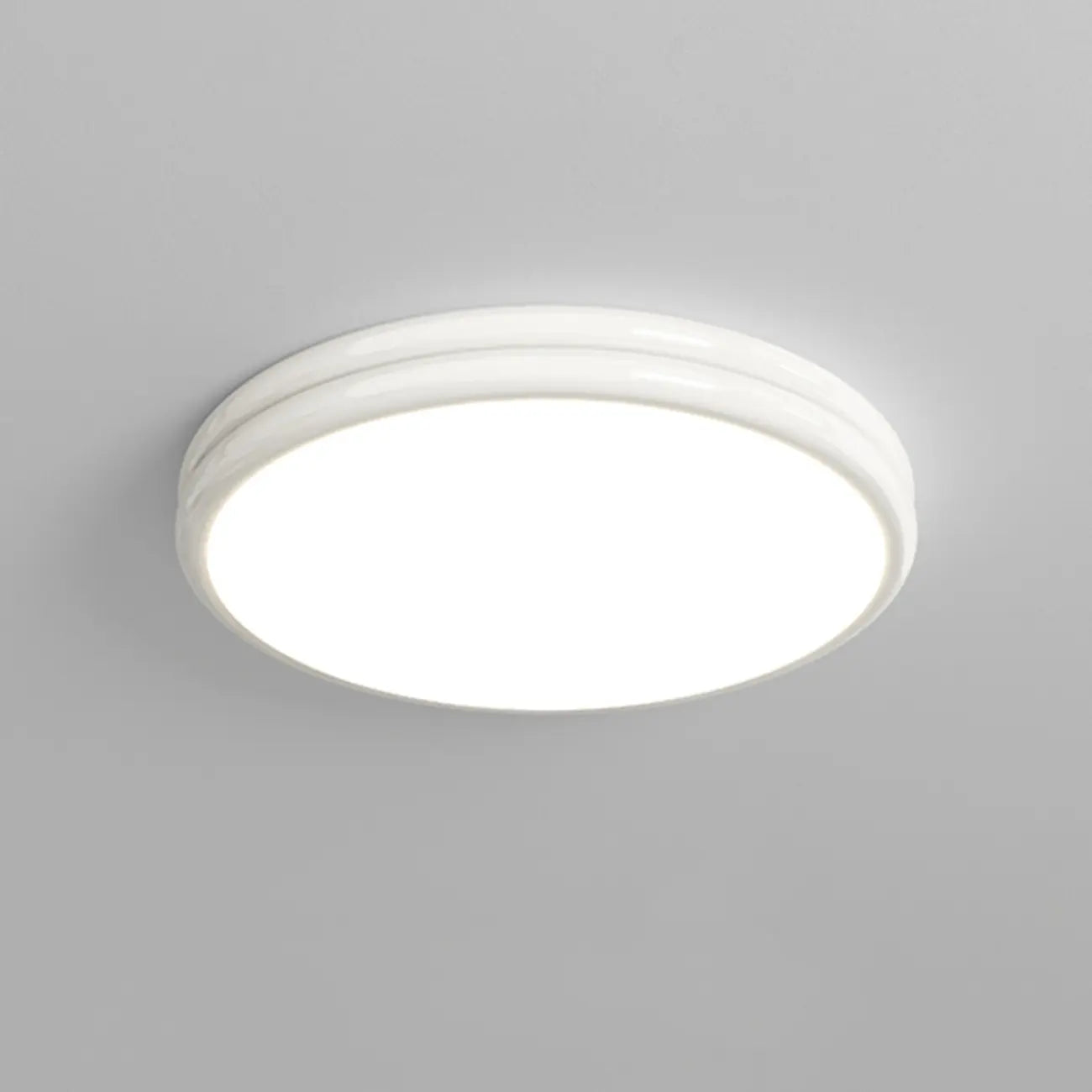 Double-Layer Round Flush Mount Ceiling Light for Living Room