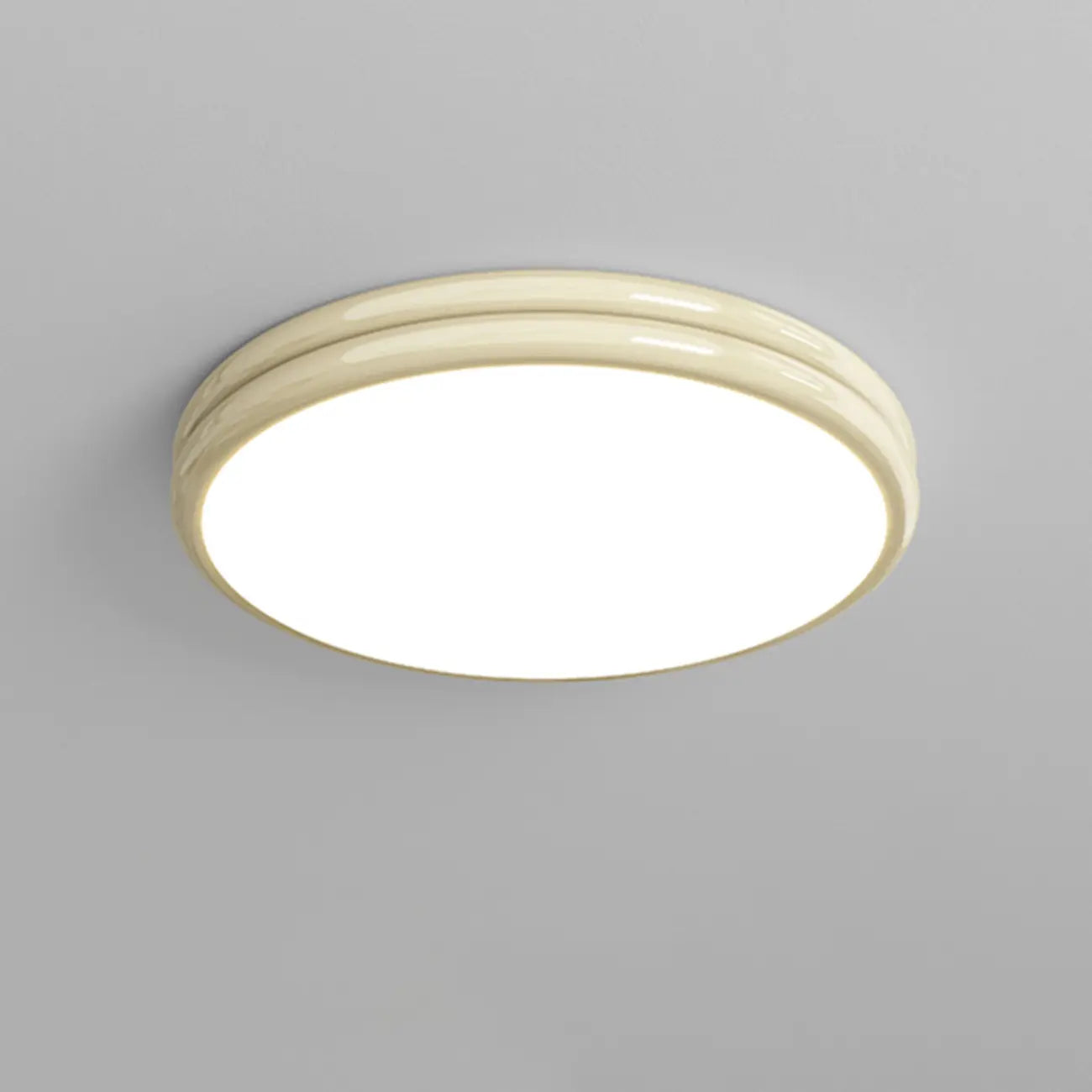 Double-Layer Round Flush Mount Ceiling Light for Living Room