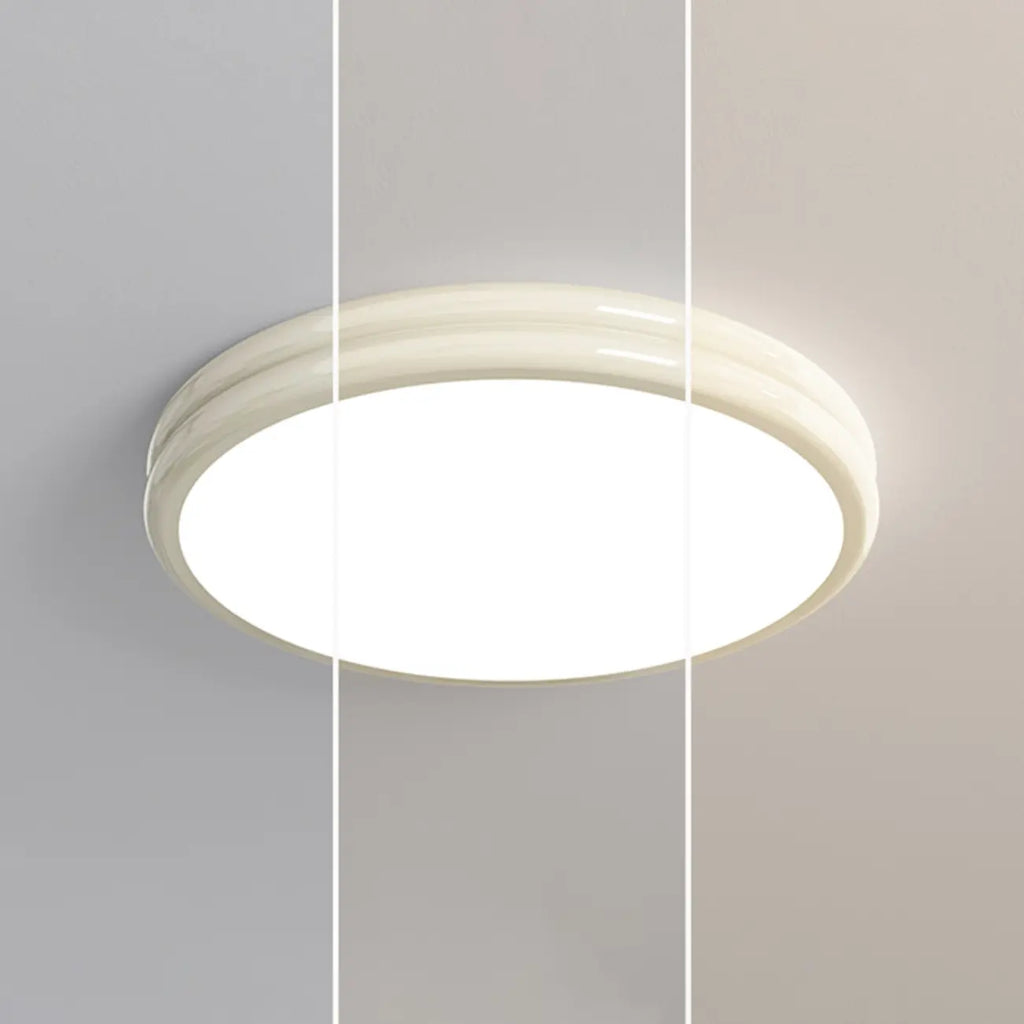 Double-Layer Round Flush Mount Ceiling Light for Living Room
