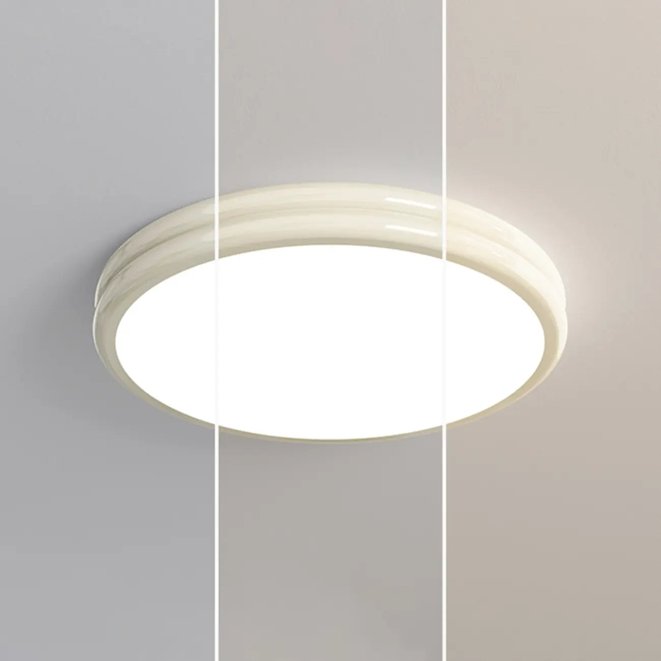 Double-Layer Round Flush Mount Ceiling Light for Living Room
