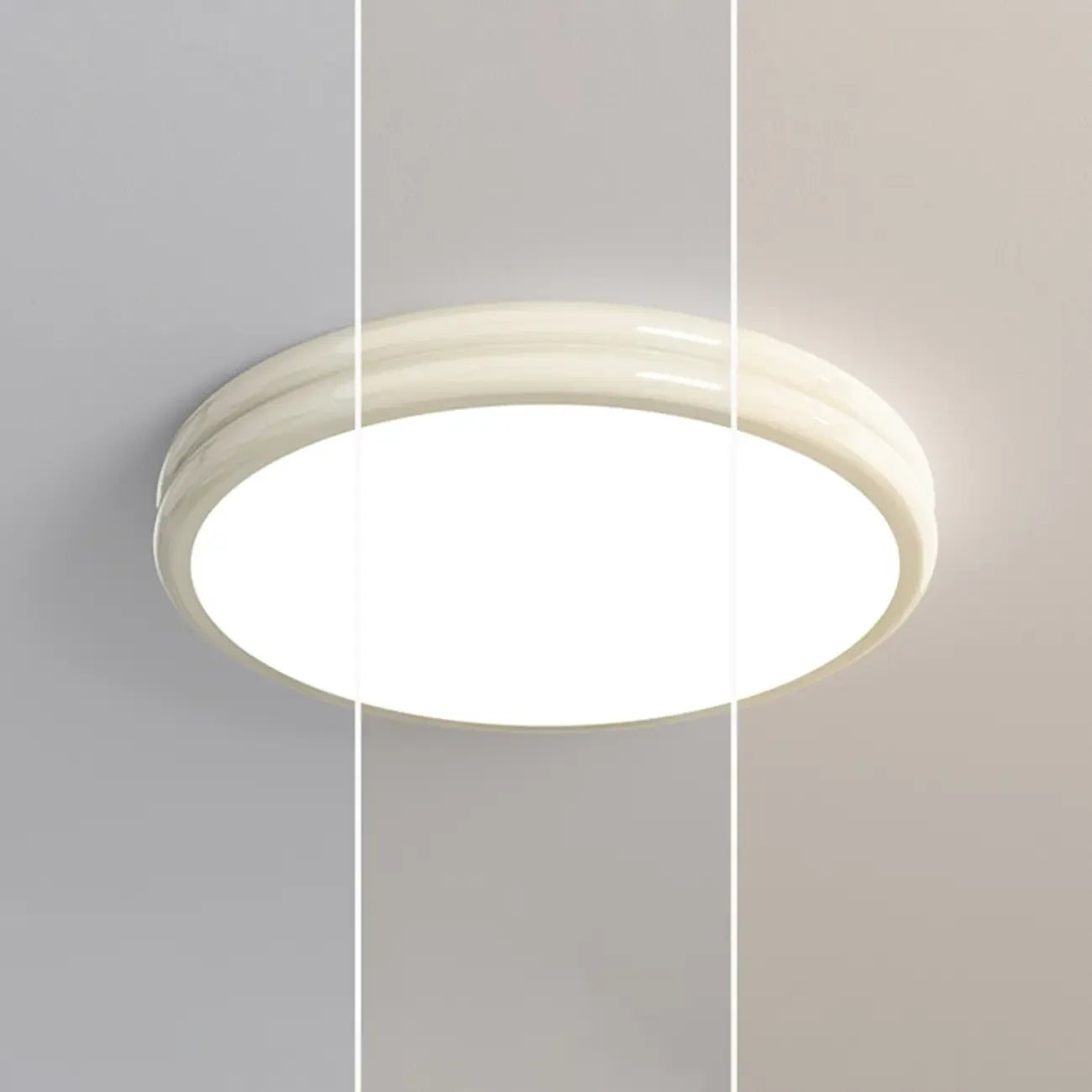 Double-Layer Round Flush Mount Ceiling Light for Living Room
