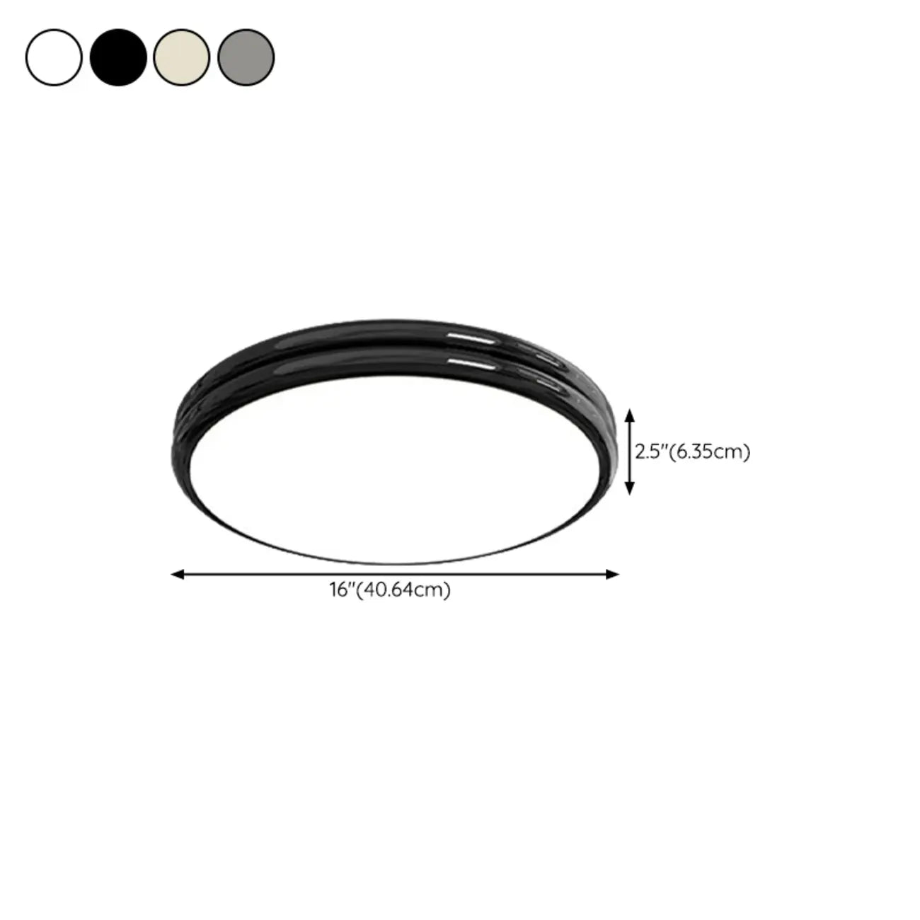 Double-Layer Round Flush Mount Ceiling Light for Living Room