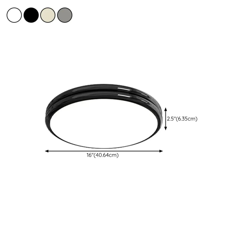 Double-Layer Round Flush Mount Ceiling Light for Living Room