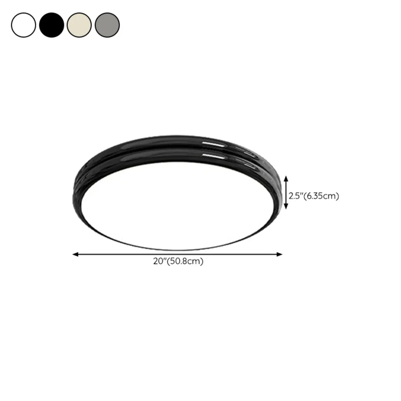Double-Layer Round Flush Mount Ceiling Light for Living Room