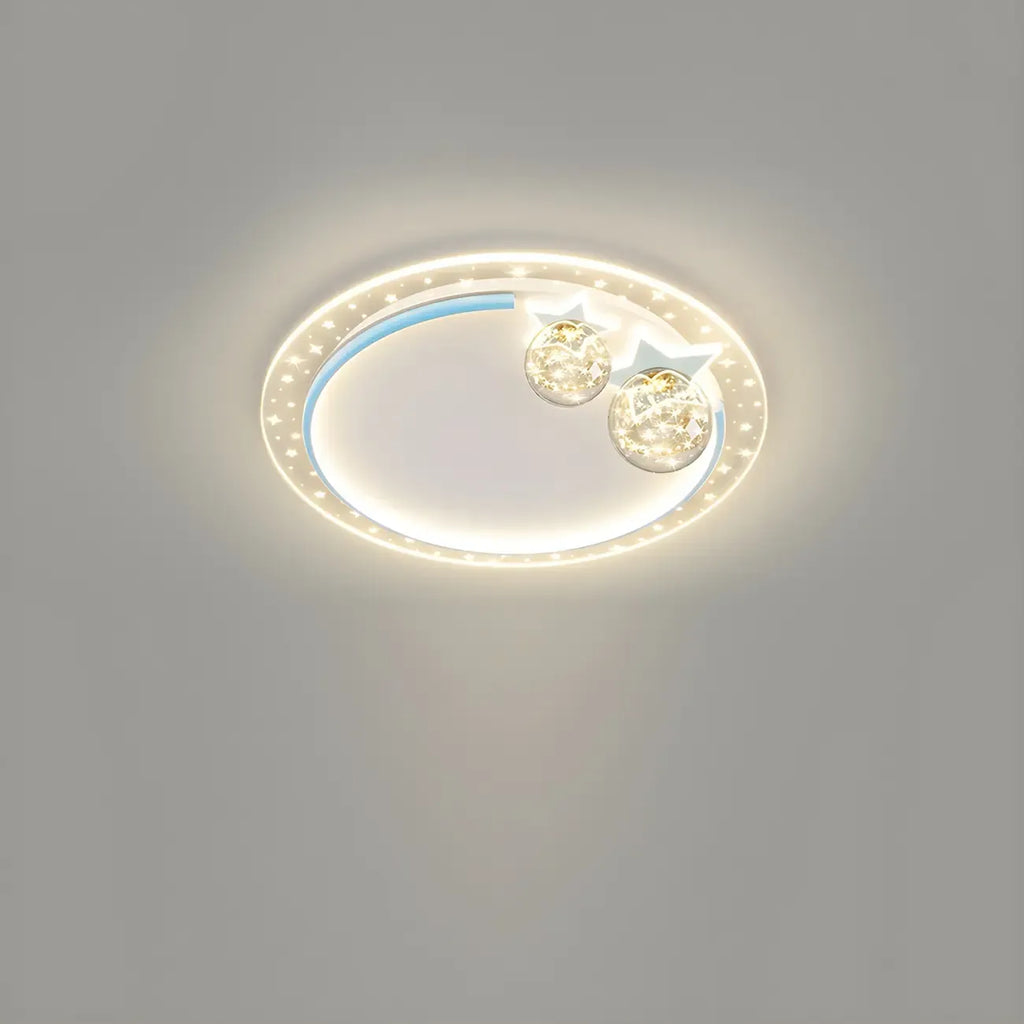 Dimmable Star LED Flush Ceiling Light for Kids Bedroom Decor