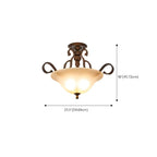 Contemporary 3-Light Ceiling Lamp for Living Room Decor