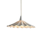 Classic Ceramic Umbrella-Shaped Pendant Light for Living Room