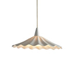 Classic Ceramic Umbrella-Shaped Pendant Light for Living Room