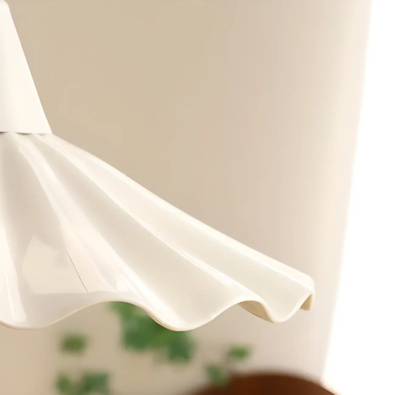 Classic Ceramic Umbrella-Shaped Pendant Light for Living Room