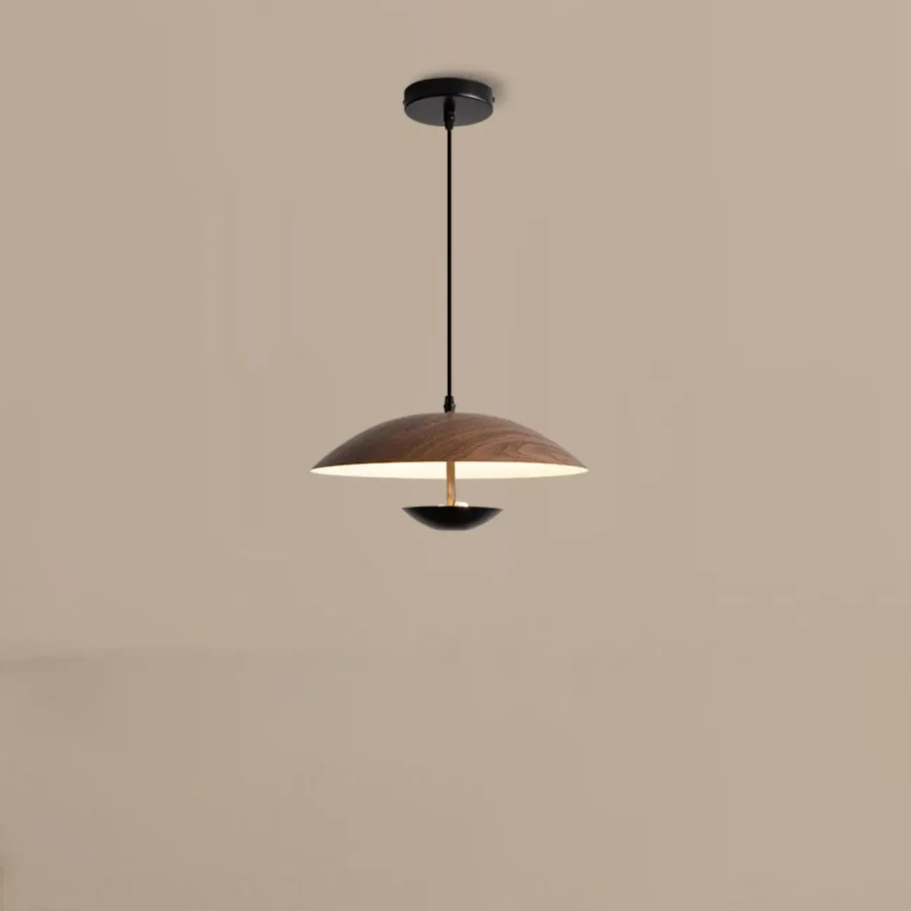 Designer Solid Wood Dome Pendant Light for Dining Room