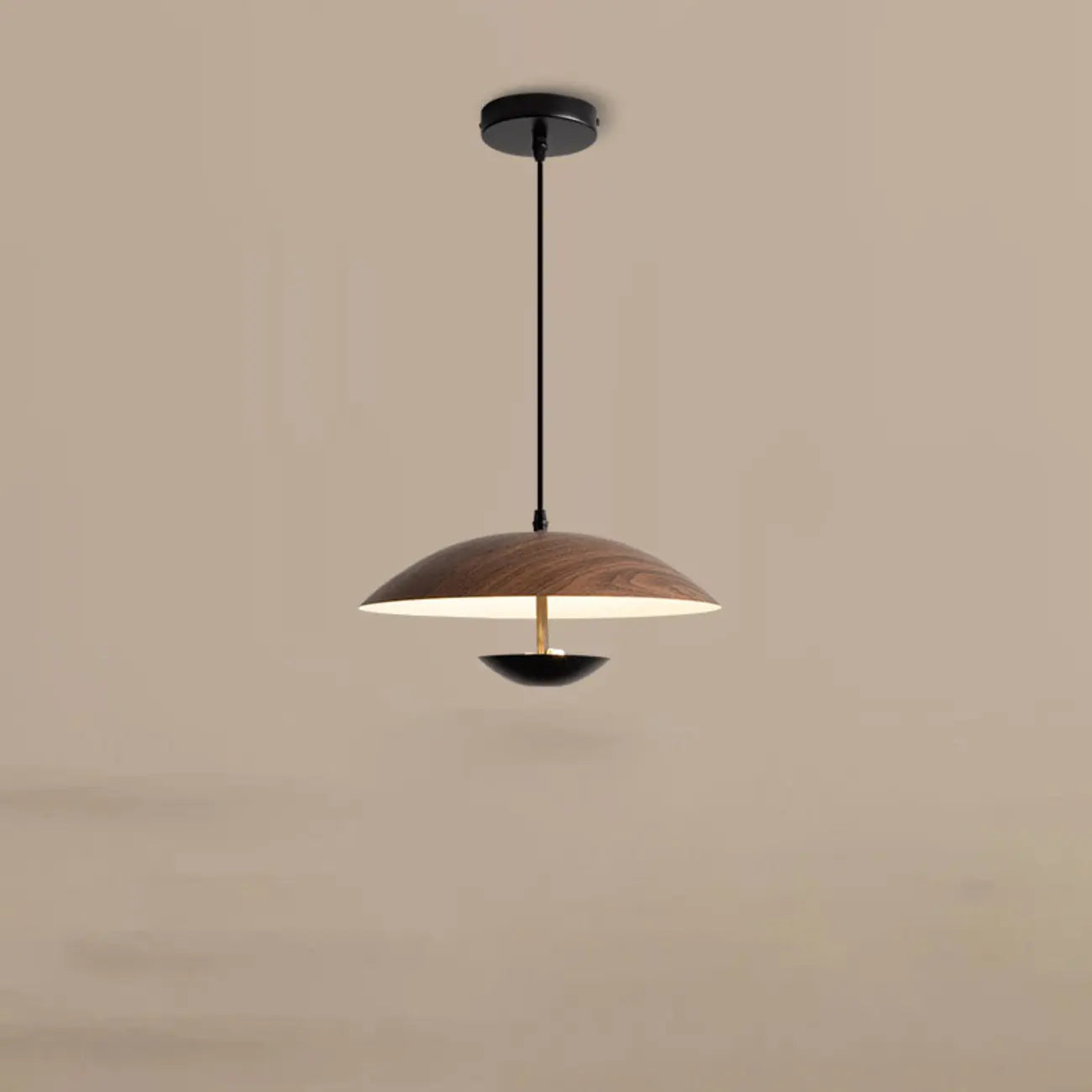 Designer Solid Wood Dome Pendant Light for Dining Room
