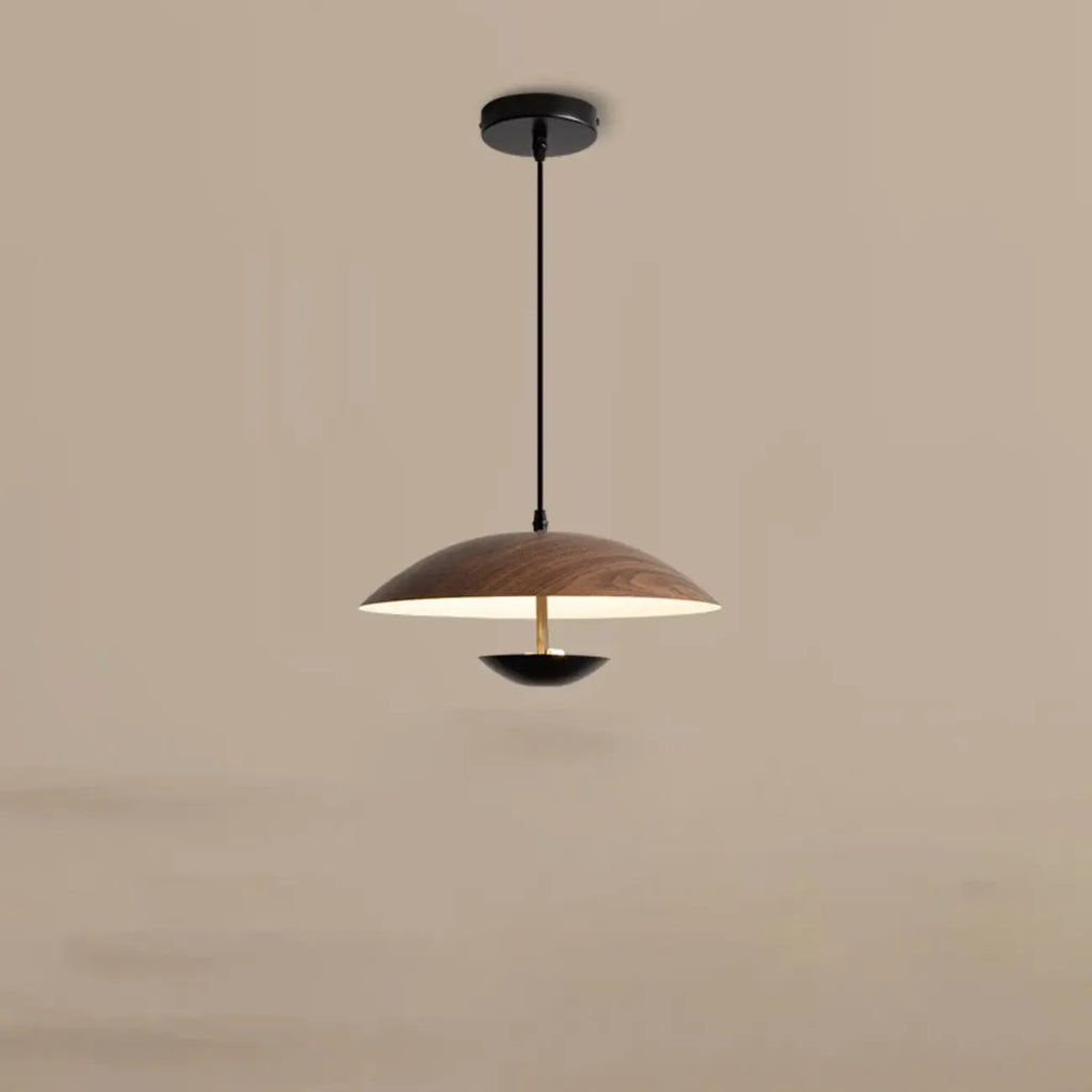 Designer Solid Wood Dome Pendant Light for Dining Room