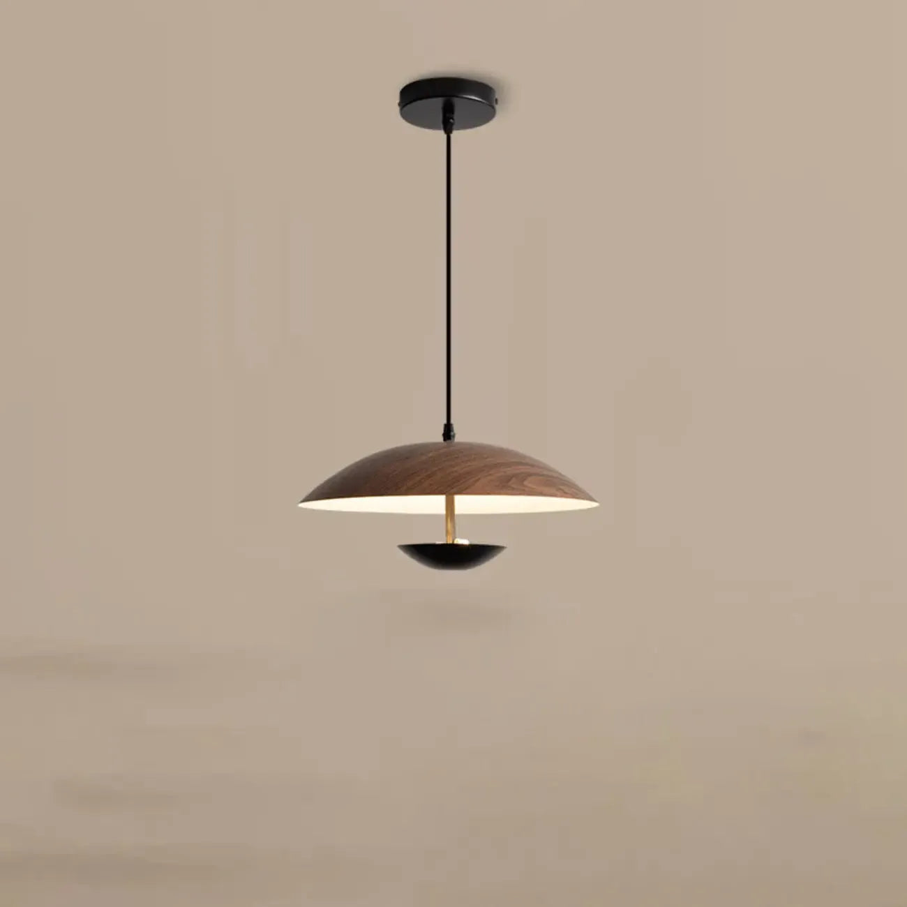 Designer Solid Wood Dome Pendant Light for Dining Room