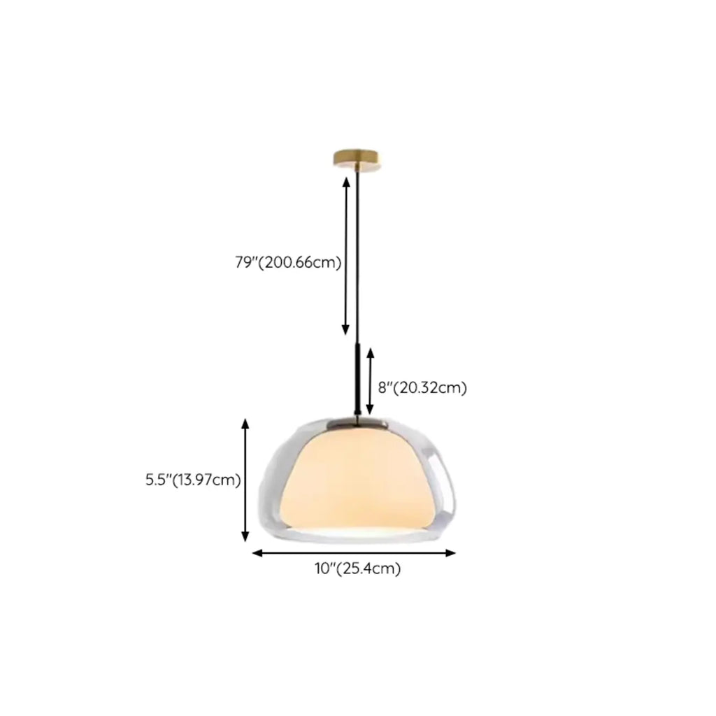 Elegant Designer LED Milk Glass Jelly Pendant Light