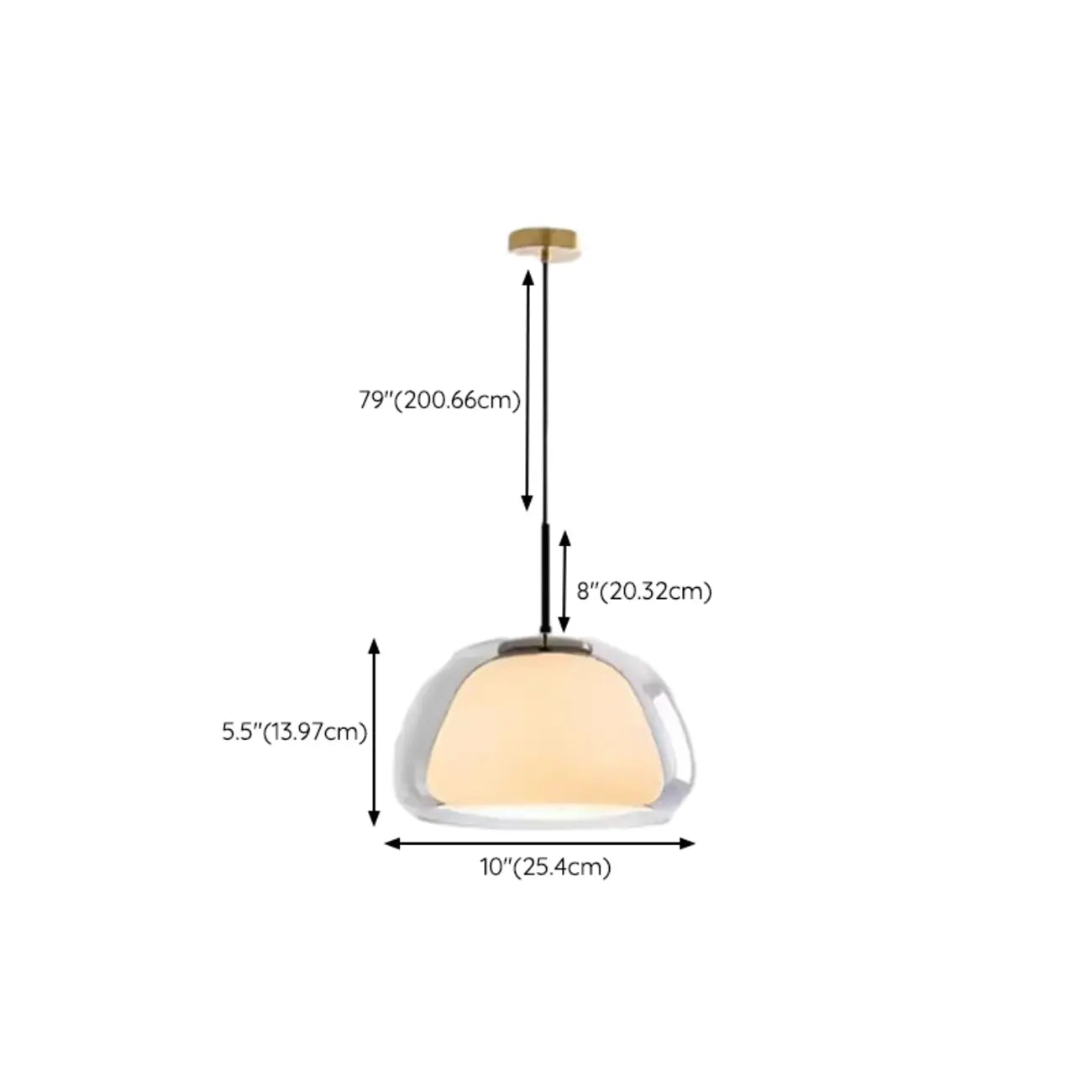 Elegant Designer LED Milk Glass Jelly Pendant Light