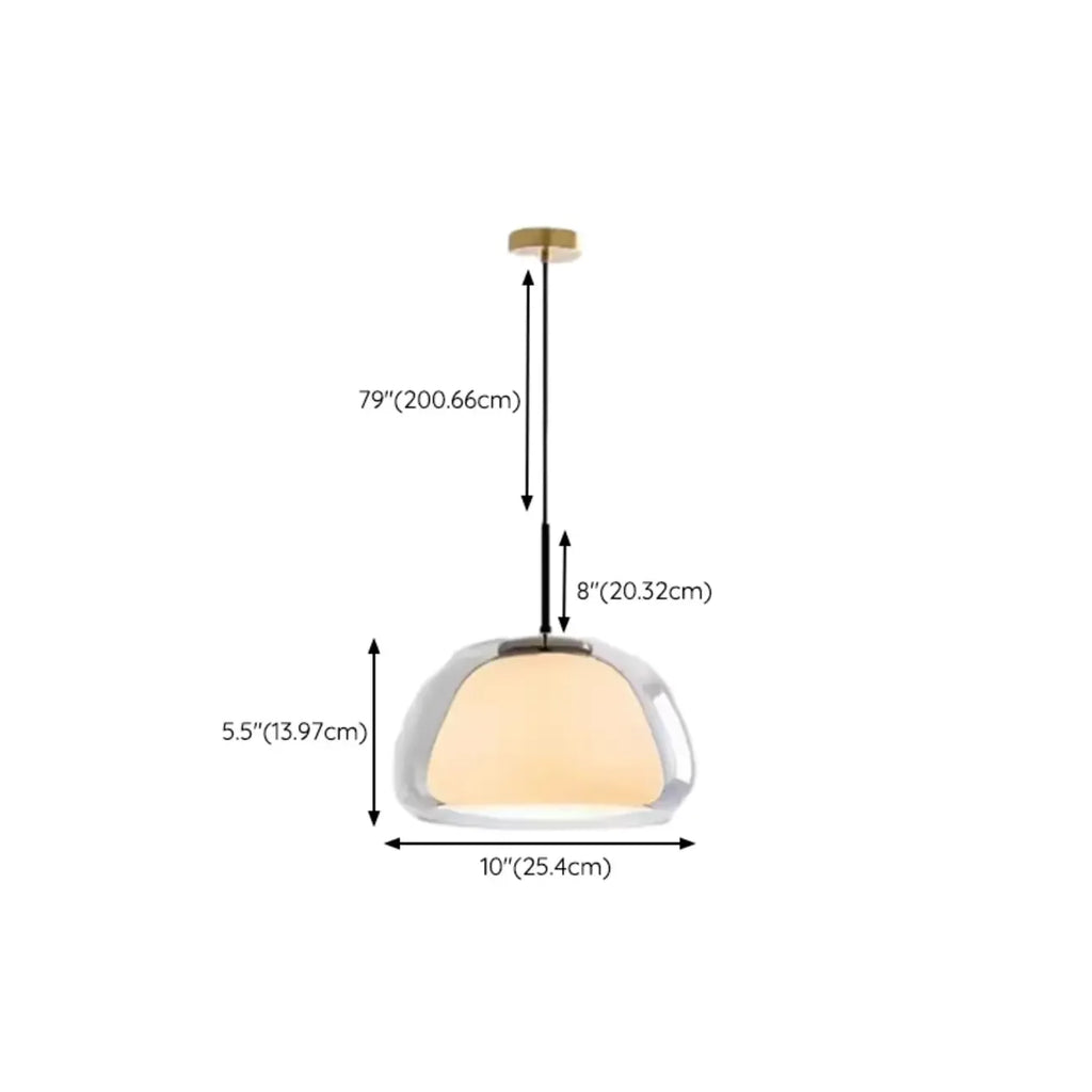 Elegant Designer LED Milk Glass Jelly Pendant Light
