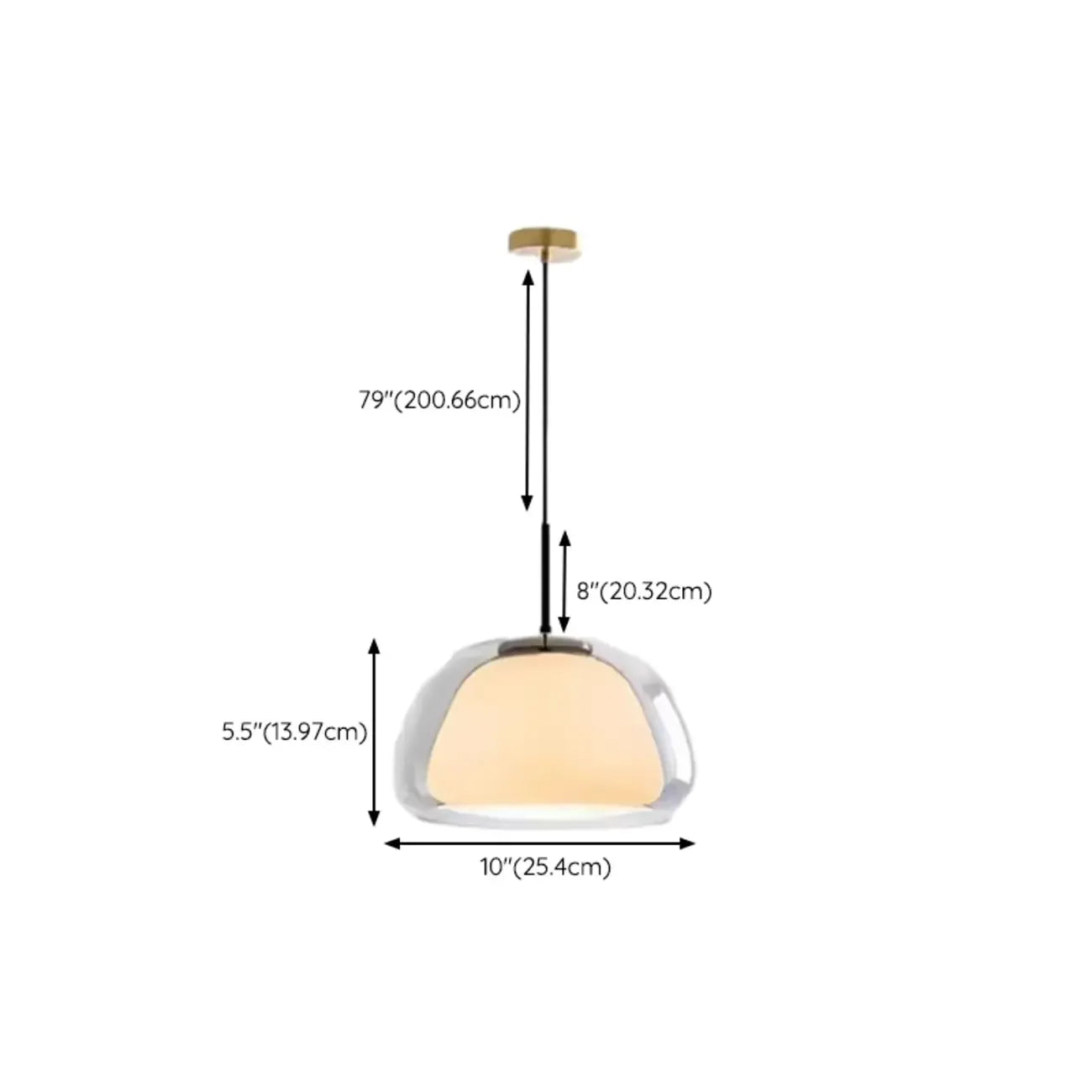 Elegant Designer LED Milk Glass Jelly Pendant Light