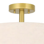 2-Tier Cylinder Fabric Ceiling Light for Modern Living Room
