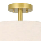 2-Tier Cylinder Fabric Ceiling Light for Modern Living Room