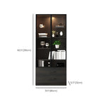 Black Glass Doors Wood Large Display Cabinet with Drawers