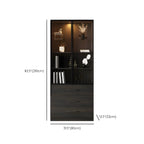 Black Glass Doors Wood Large Display Cabinet with Drawers