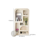 Contemporary White Wood Open Storage Display Cabinet
