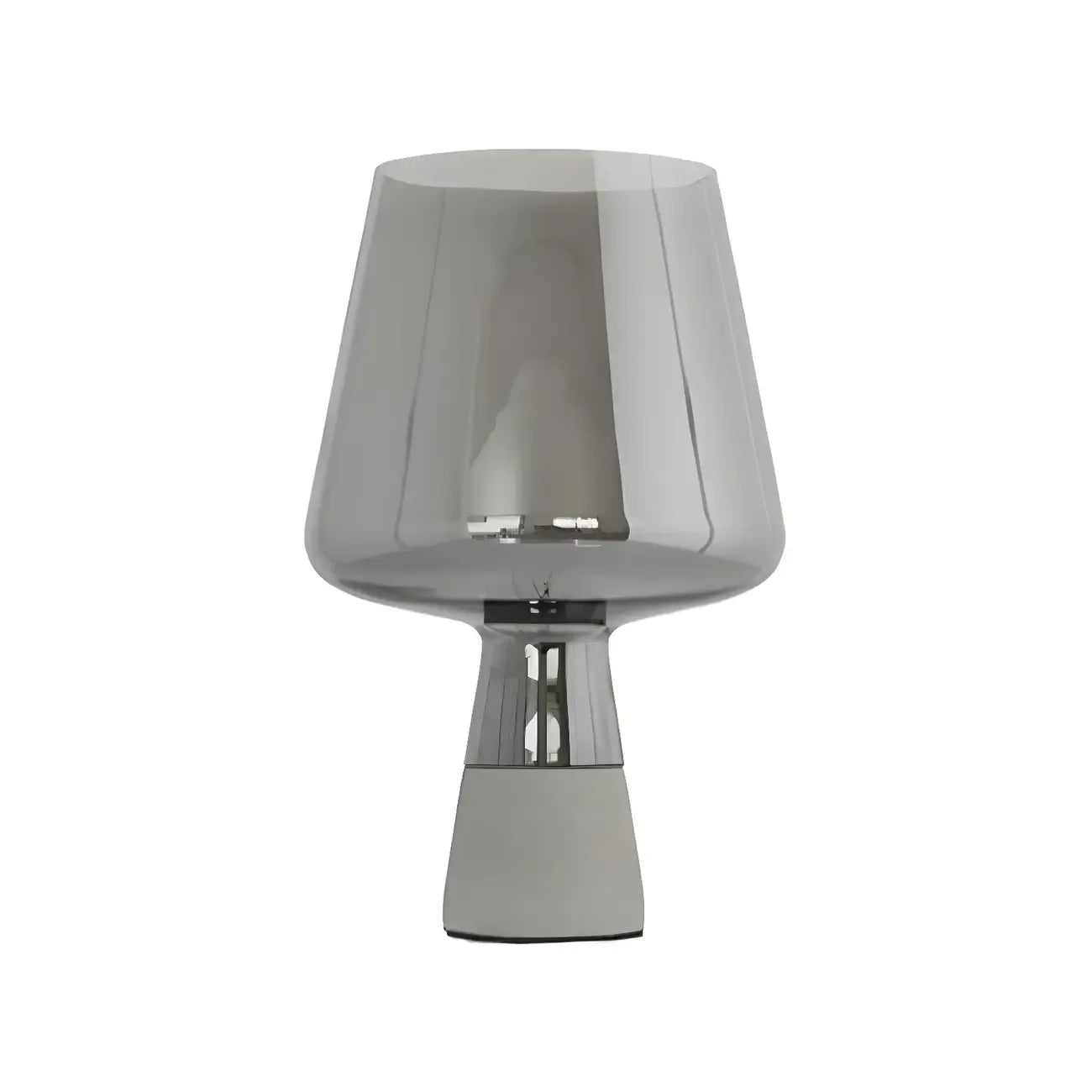 Modern Amber Glass Geometric Table Lamp for Bedroom