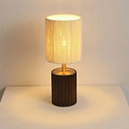 Modern Paper Geometric Shade Table Lamp for Bedroom