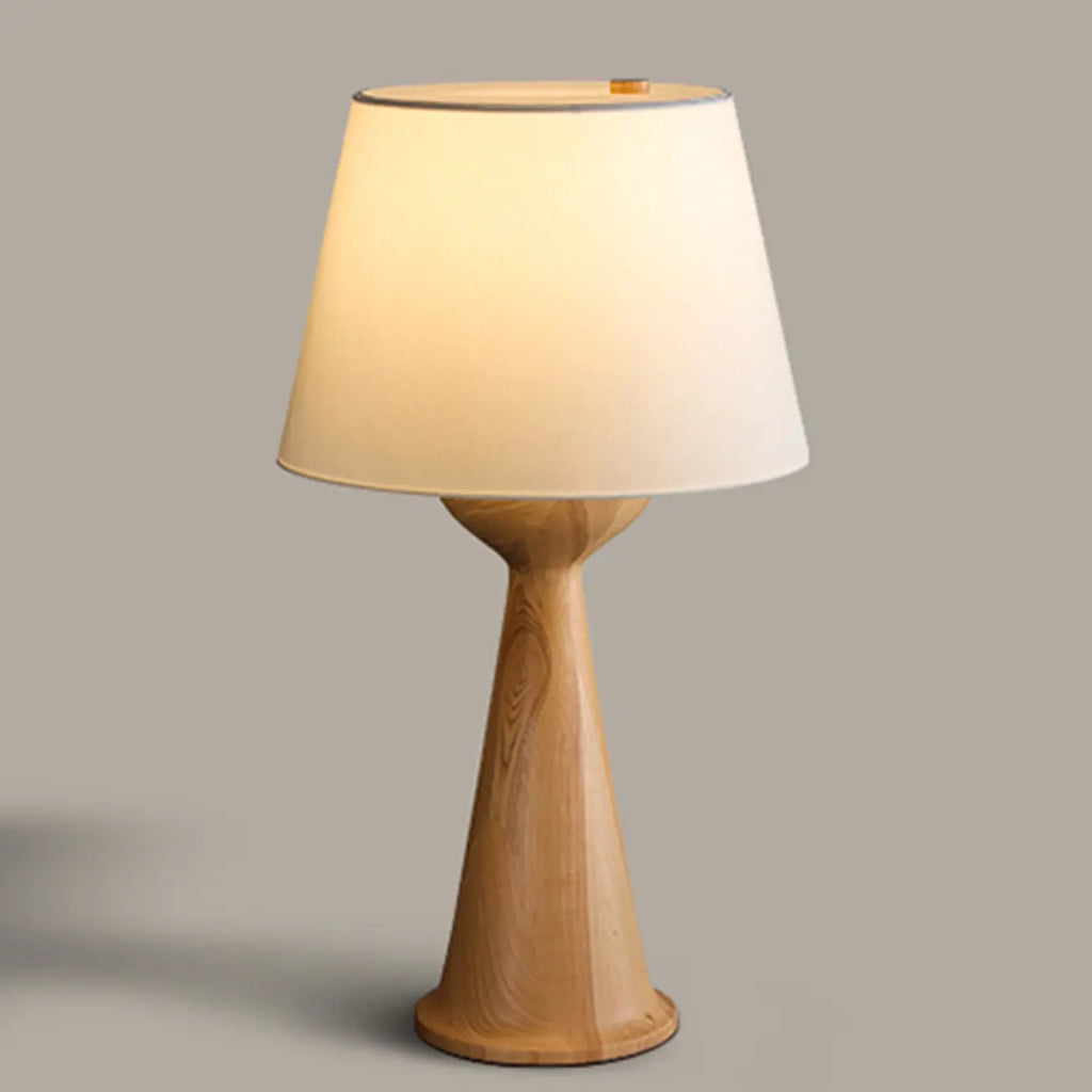 Natural Wooden White Table Lamp for Living Room