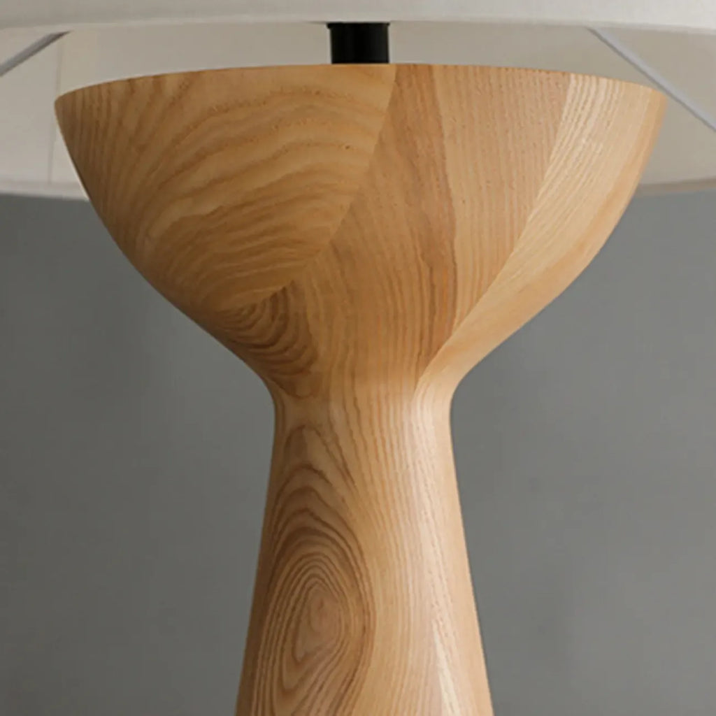 Natural Wooden White Table Lamp for Living Room