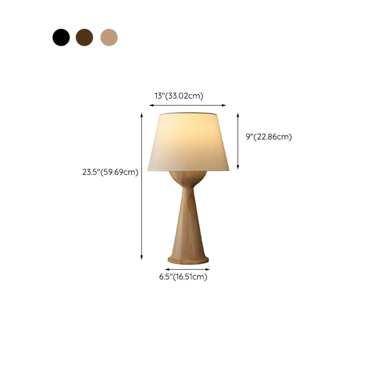 Natural Wooden White Table Lamp for Living Room