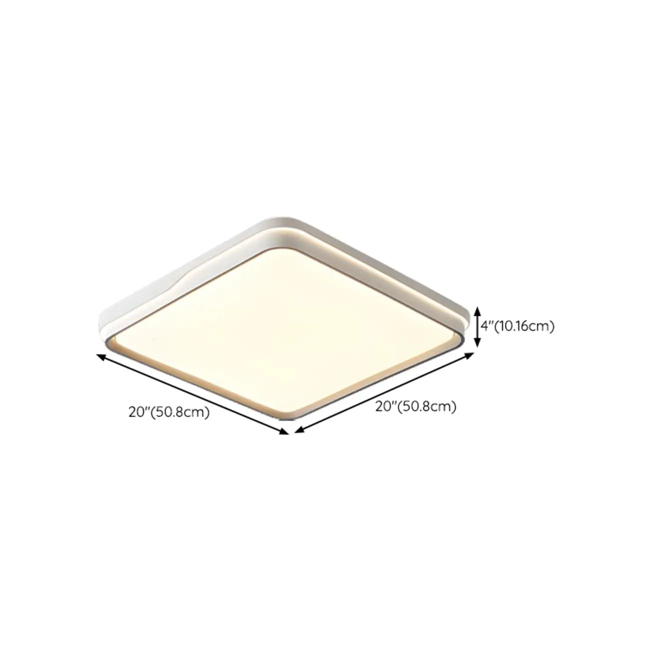 Dimmable LED Flush Ceiling Light for Living Room With Shade