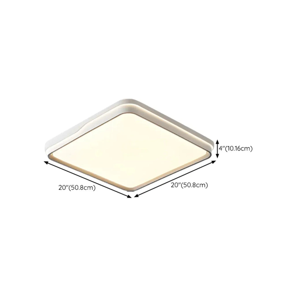 Dimmable LED Flush Ceiling Light for Living Room With Shade