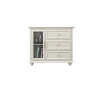 Contemporary Wooden Sideboard with 3 Drawers in White