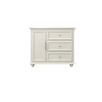 Contemporary Wooden Sideboard with 3 Drawers in White