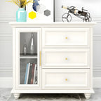 Contemporary Wooden Sideboard with 3 Drawers in White