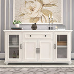 Contemporary Wooden Sideboard with 3 Drawers in White