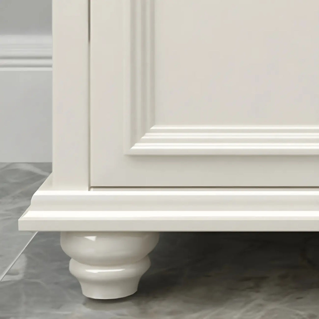 Contemporary Wooden Sideboard with 3 Drawers in White