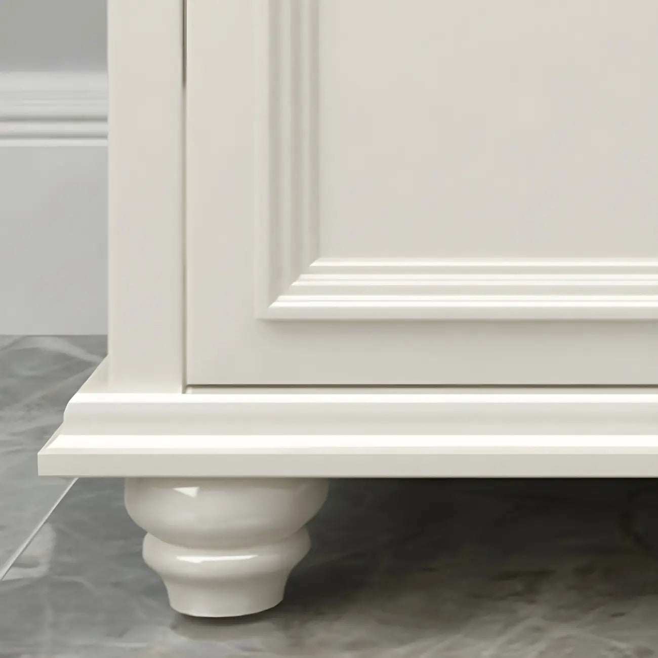 Contemporary Wooden Sideboard with 3 Drawers in White