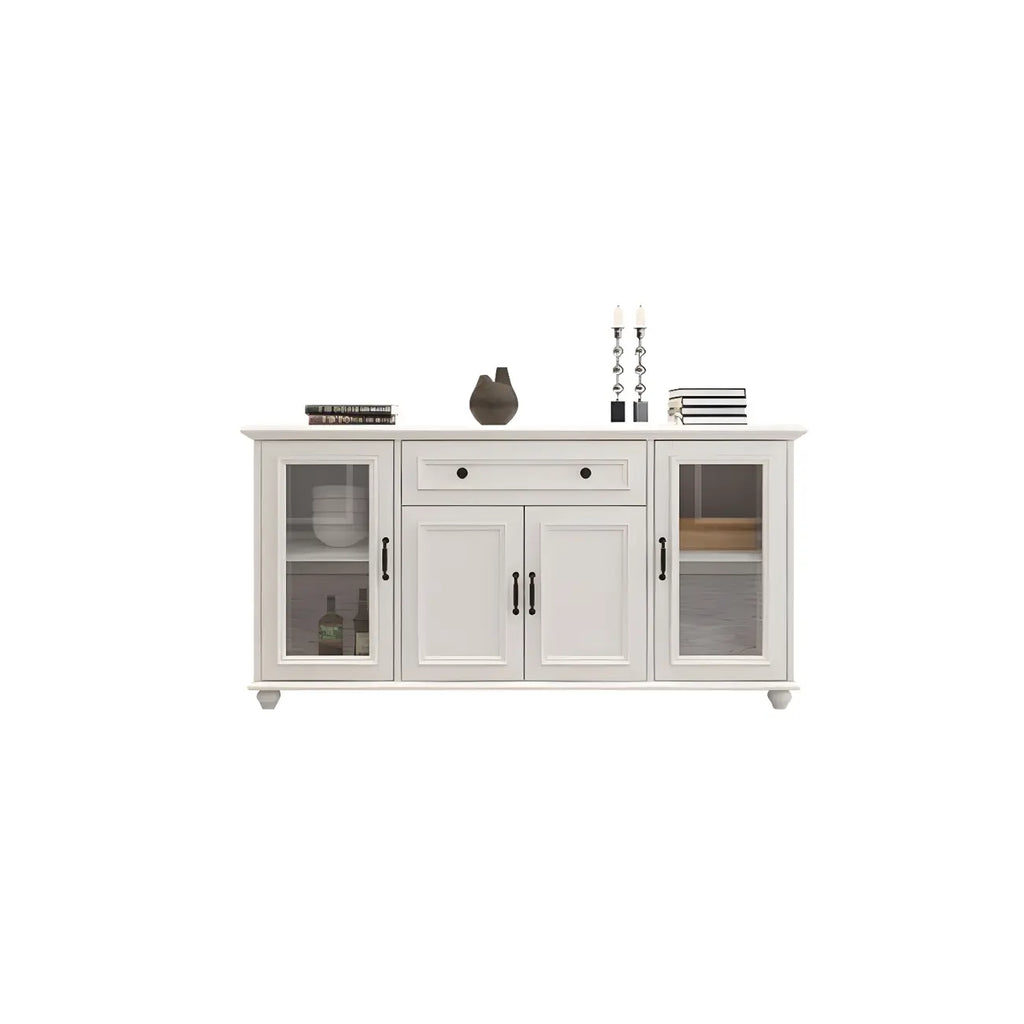 Contemporary Wooden Sideboard with 3 Drawers in White
