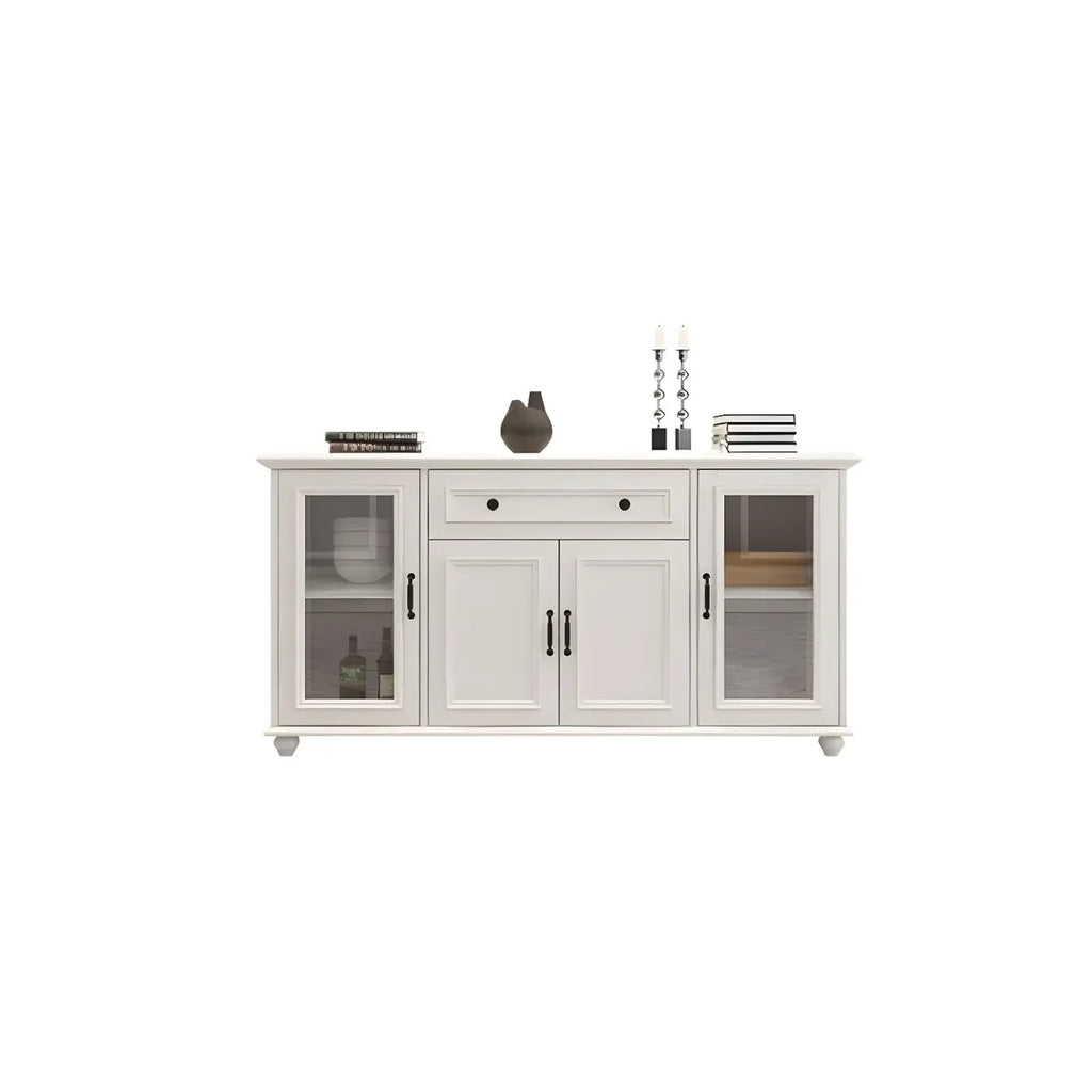 Contemporary Wooden Sideboard with 3 Drawers in White