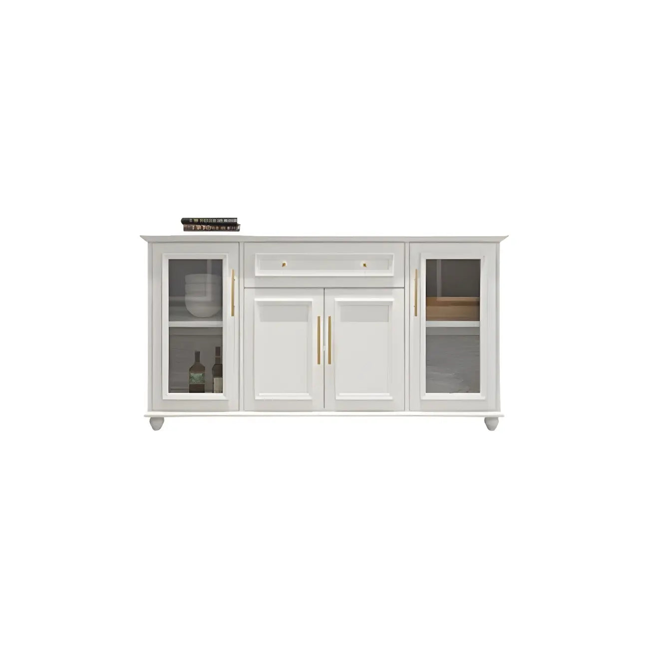 Contemporary Wooden Sideboard with 3 Drawers in White