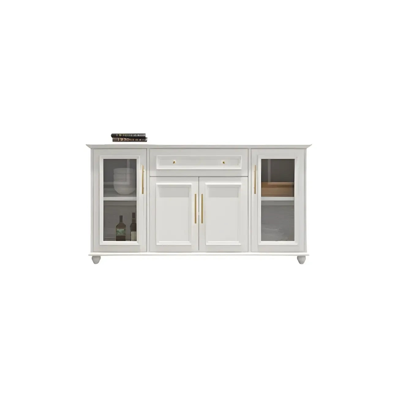 Contemporary Wooden Sideboard with 3 Drawers in White